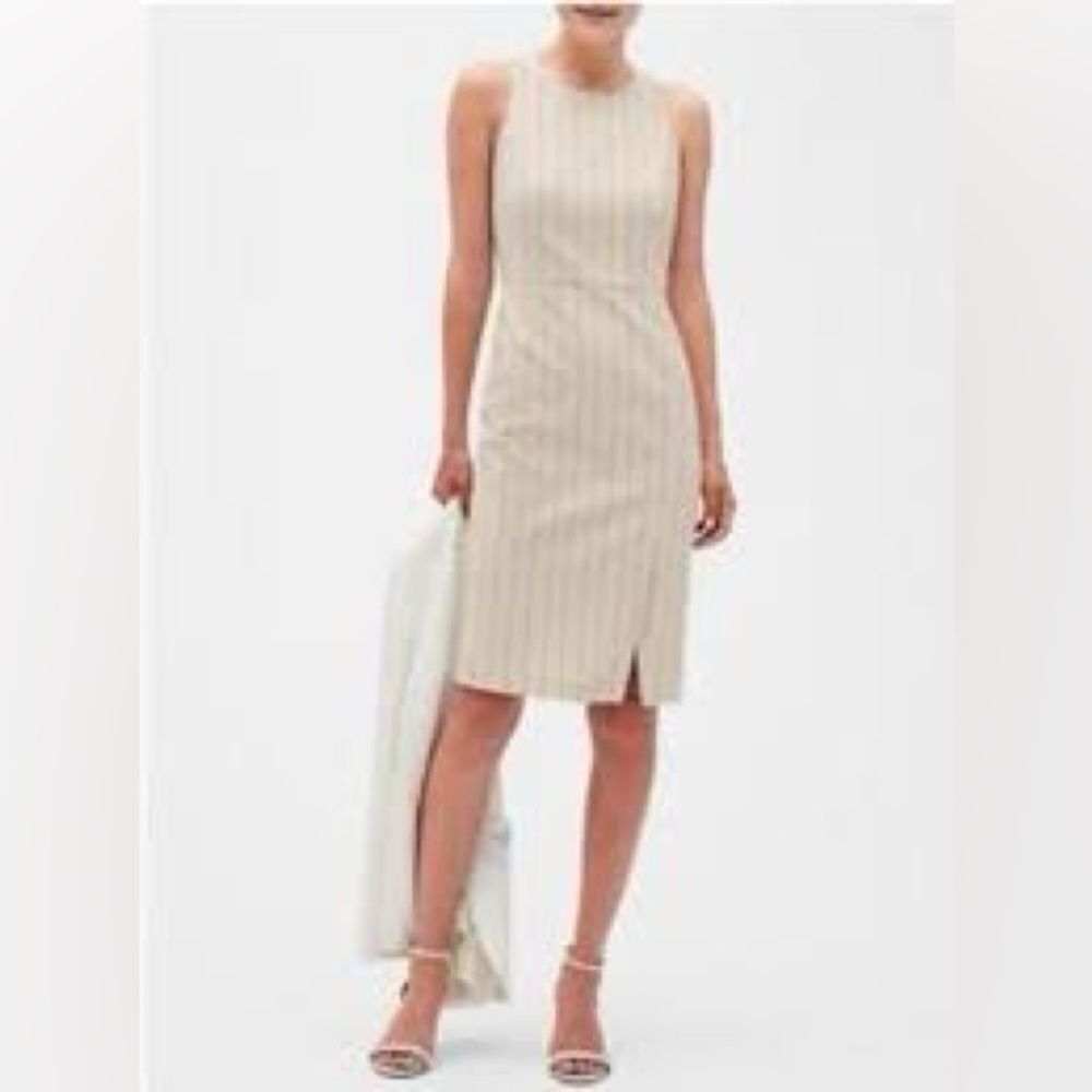 NWT Banana Republic Sleeveless Sheath Dress Front Women’s Size 10 Petite